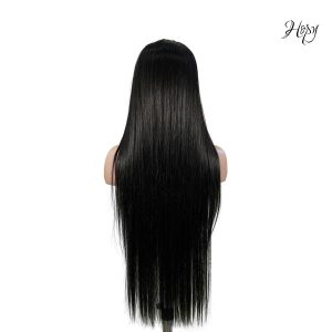 center wig 13x4 straight lace front wig natural black remy hair