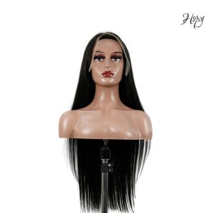 center wig natural black asian raw hair 13x6 hd lace front wig straight human hair wig