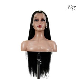 center wig 13x6 double drams straight lace front wig black remy hair