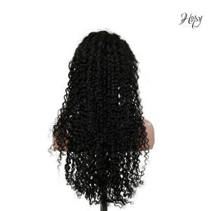 center wig natural black asian raw hair 13x6 hd lace front wig deep wave human hair wig