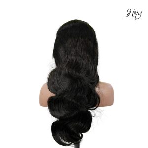 center wig natural black asian raw hair 13x6 hd lace front wig body wave human hair wig
