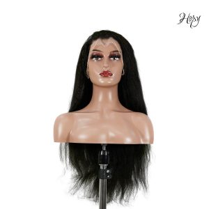 center wig 13x4 yaki straight lace front wig black remy hair