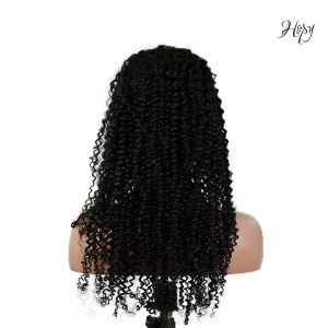 center wig 13x4 kinky curly lace front wig natural black remy hair