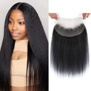 center wig remy hair 13x4 yaki straight frontal