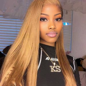 center wig 13x4 straight lace front wig 27 honey blonde remy hair