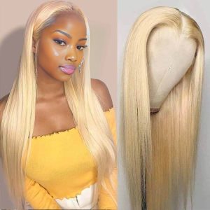 center wig 13x4 straight lace front wig 613 remy hair
