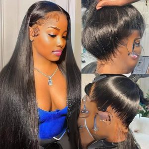 center wig 360 straight lace front wig remy hair